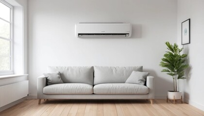 Modern living room interior with comfortable sofa, contemporary furniture, and stylish home design