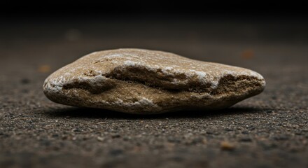 A flat stone on the ground, a traditional symbol in Christianity, representing solidity, foundation, and biblical narratives.