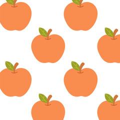 Apple-themed seamless vector background for nature, food, or eco-friendly projects.