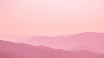 Obraz premium Pink layered mountains aerial dreamy landscape