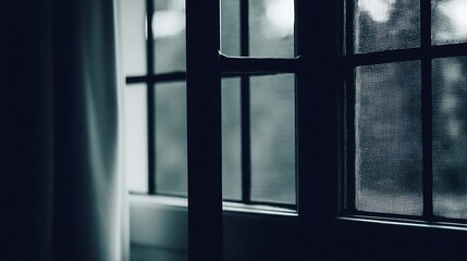 Fototapeta premium Gloomy light through the window pane