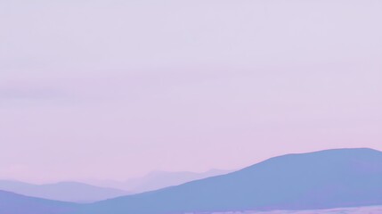 Fototapeta premium Pastel mountain range hazy skyline view