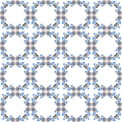 frame with flowers and butterflies