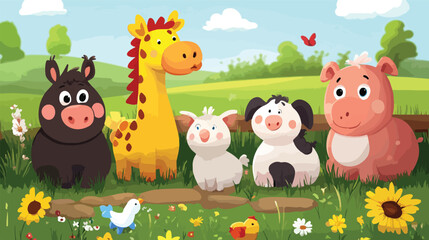 Ducks, Chickens, Cow, and Tractor