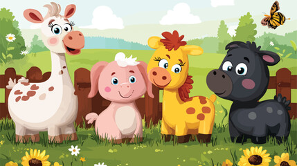 Springtime Scene with Animals