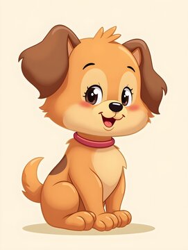 Baby cartoon dog art