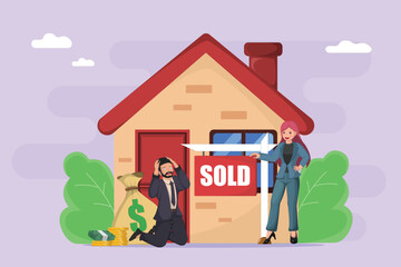 Missed Opportunity in Real Estate: A Man's Regret as He Realizes the House He Desired is Already Sold, Highlighting Swift Market Movements and Lost Chances.