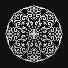 ornamental round decoration, mandala design