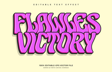 Flawless Victory editable text effect template