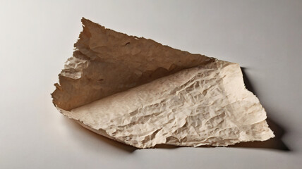 Artistic Exploration, Aged Paper, Studio, Photography, Minimalist, Close-up, Texture