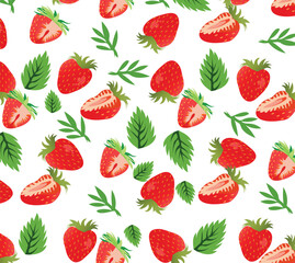strawberry seamless pattern. Strawberry pattern 