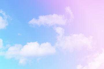 Sky and clouds in pastel tones.