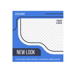 Social media post png. Editable square banner template with modern design and geometric layout. Vector background for promotion, advertising, or corporate marketing on web and mobile.

