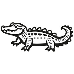 Obraz premium crocodile, reptile, vector, transparent background, creature, animal, isolated, nature, alligator, amphibian, wildlife, zoo