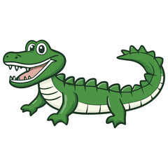 Naklejka premium crocodile, reptile, vector, transparent background, creature, animal, isolated, nature, alligator, amphibian, wildlife, zoo