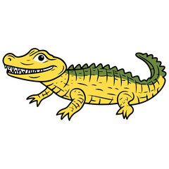 Obraz premium crocodile, reptile, vector, transparent background, creature, animal, isolated, nature, alligator, amphibian, wildlife, zoo