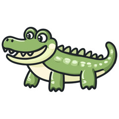 Fototapeta premium crocodile, reptile, vector, transparent background, creature, animal, isolated, nature, alligator, amphibian, wildlife, zoo