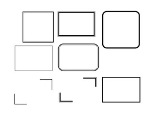 Frame rectangle border illustration, Vector design elements.