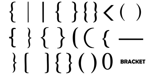 Bracket Vector Set &ndash; Decorative and Functional Curved Symbols Collection