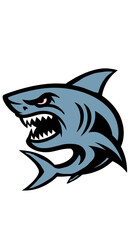vector illustration of a fierce shark