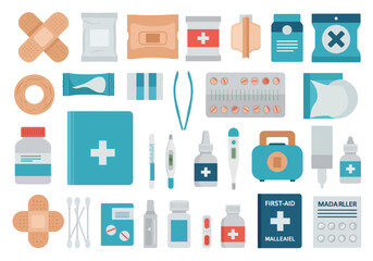 A collection of 24 medical supplies