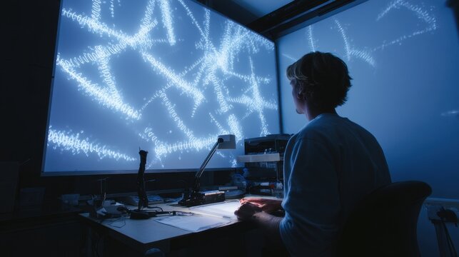 High-Tech DNA Sculpting Station in Genetic Lab