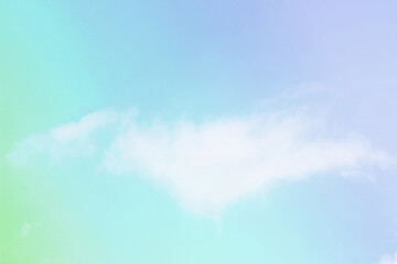 Sky and clouds in pastel tones.