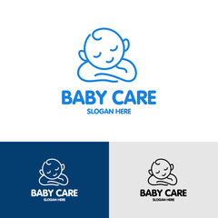 simple sleeping baby care logo