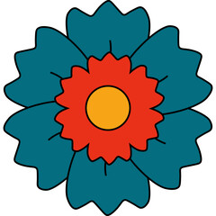 Retro Flower Daisy Groovy 70s