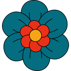 Retro Flower Daisy Groovy 70s