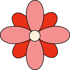 Retro Flower Daisy Groovy 70s