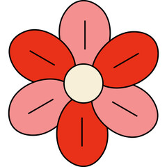 Retro Flower Daisy Groovy 70s