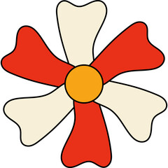 Retro Flower Daisy Groovy 70s