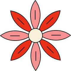 Retro Flower Daisy Groovy 70s
