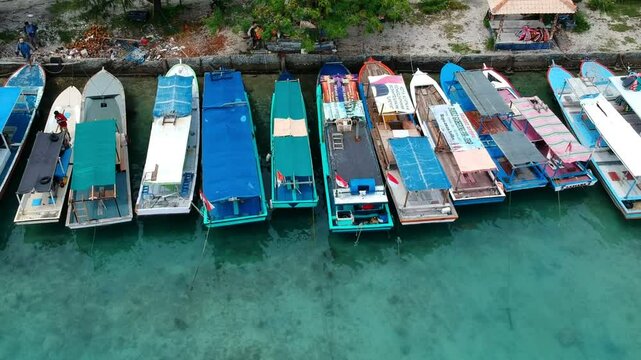Several Ships at Pramuka Island Dock