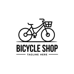 minimalist bicycle shop logo design