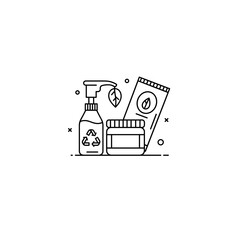 Eco-friendly cosmetic packaging with a natural design