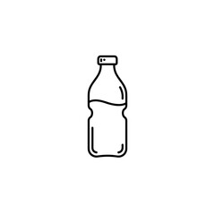 Outline illustration of a plastic water bottle  
