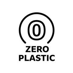 Zero Plastic logo emphasizing sustainability and environmental awareness  