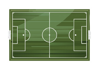 Green Soccer Football Field Top View