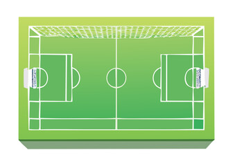 Top Down Double Soccer Field View