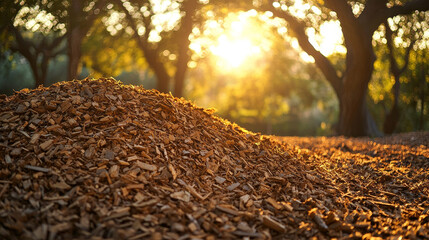 Obraz premium recreation, background, woodchips, fresh, bath, health, natural, light, life, leisure, landscape, japan, images, green, healing, oil, forest, essential, environmental, environment, effects, bathing, b