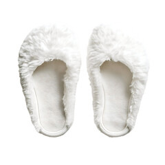 Pair of stylish white fluffy