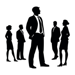 Prinbusiness people silhouettes