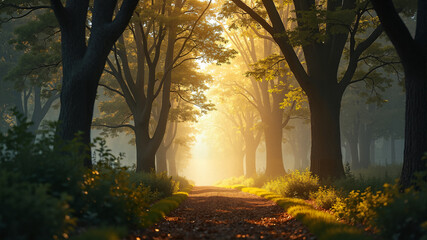 morning in the forest