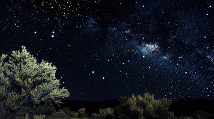 Starry Night Scene Black Background Images: Modern, Serene, and Visually Appealing for Nighttime Projects