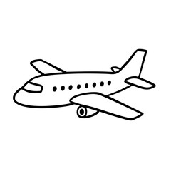 飛行機　線画　手書き