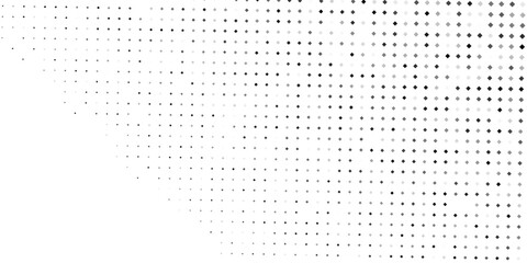 Design halftone gradient texture. Vanishing polka dot background. Repeating dots gradation pattern illustration background art