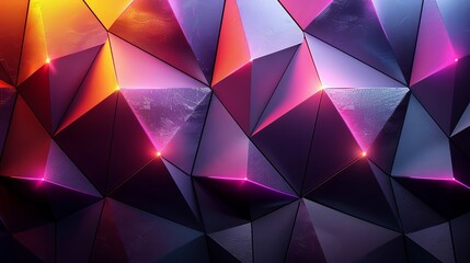 Obraz premium An eye-catching abstract geometric pattern featuring vibrant colors and dynamic shapes, representing creativity and modern artistry in a visually striking design.
