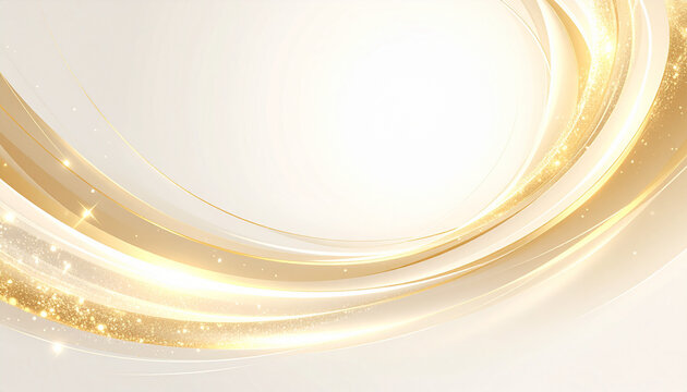 輝く金色ラインが描く優雅な抽象背景